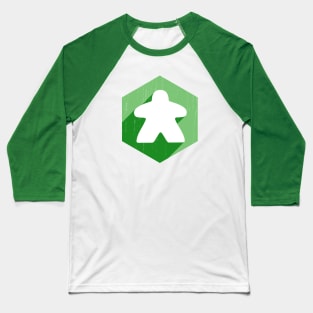 Hexagon Meeple Green Baseball T-Shirt